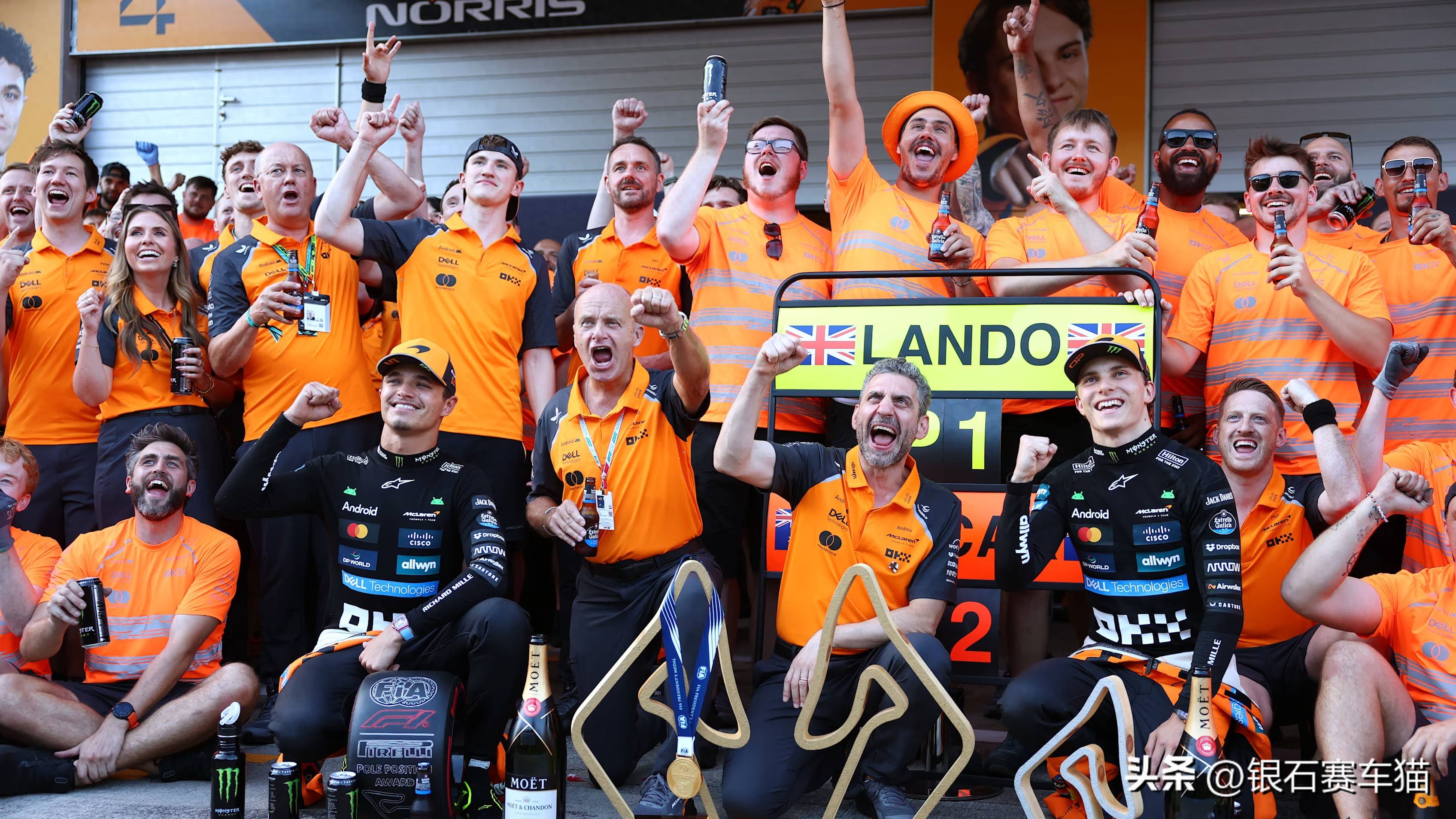 关于阿斯顿马丁横扫迈凯伦，诺里斯刷新纪录的信息